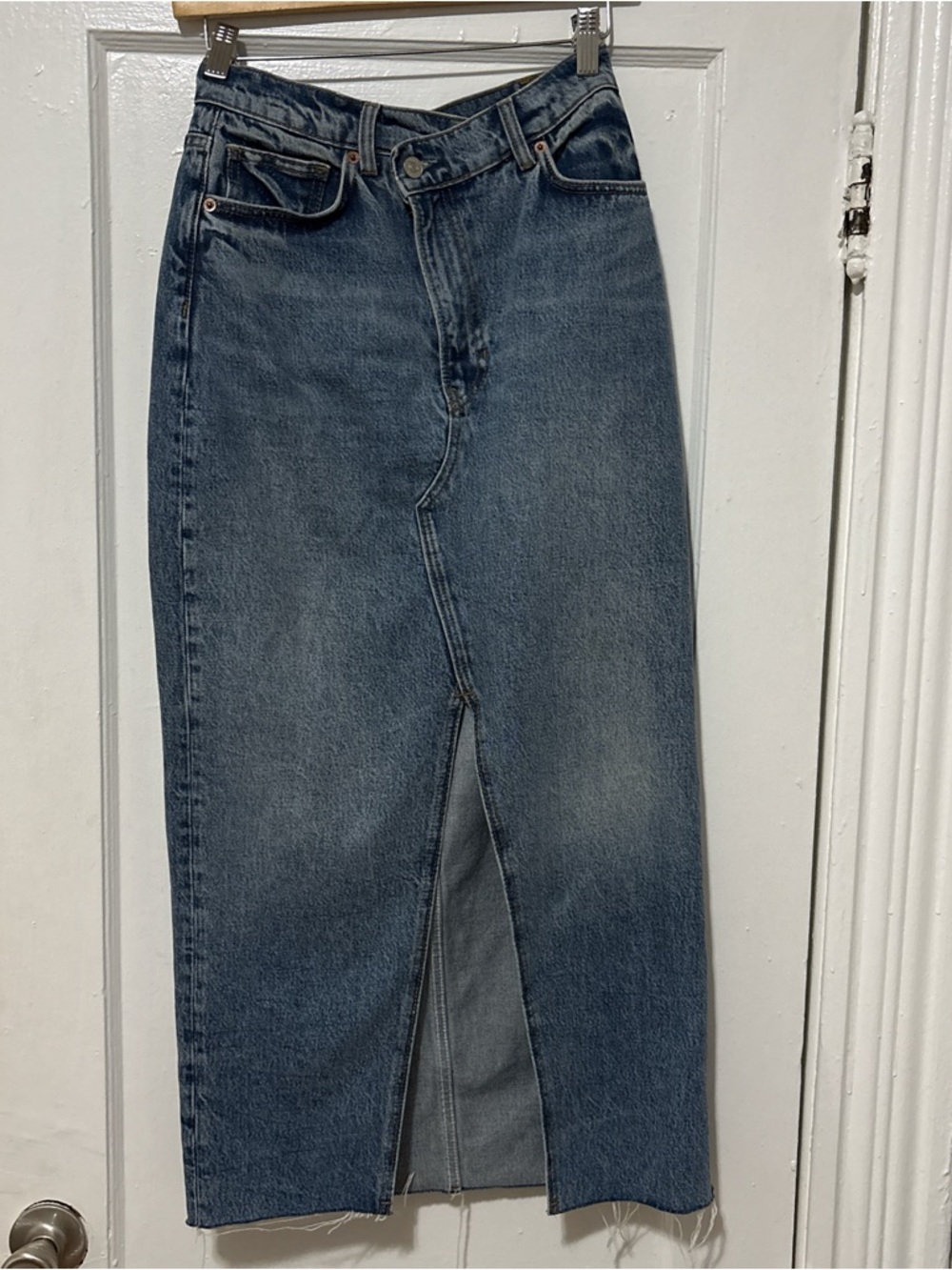 Reformation Jeans Denim Maxi Skirt